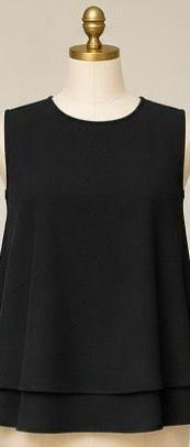 Double layers basic top in black