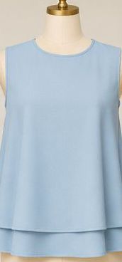 Double layers basic top in baby blue