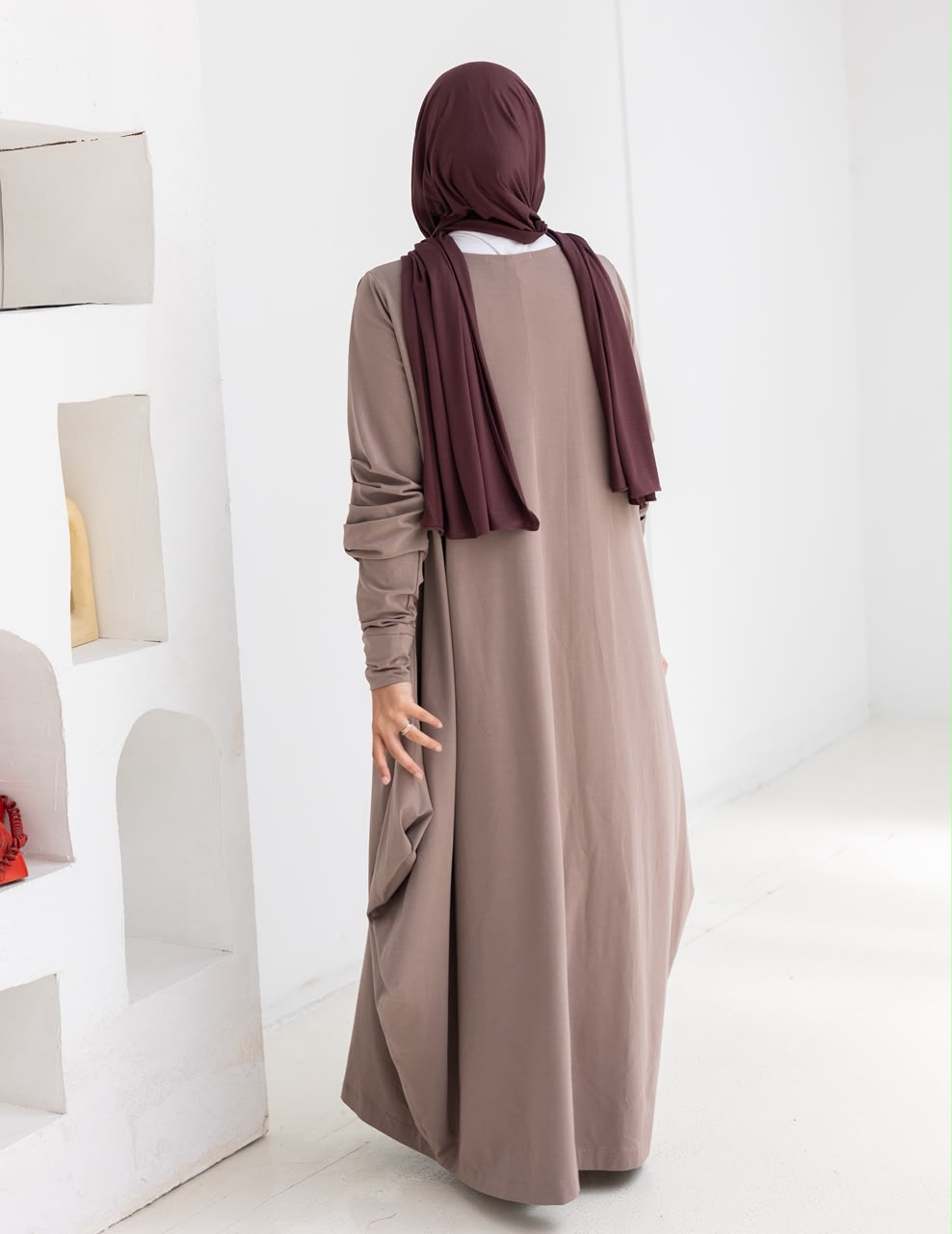 Pure cotton summer dress in Cafe