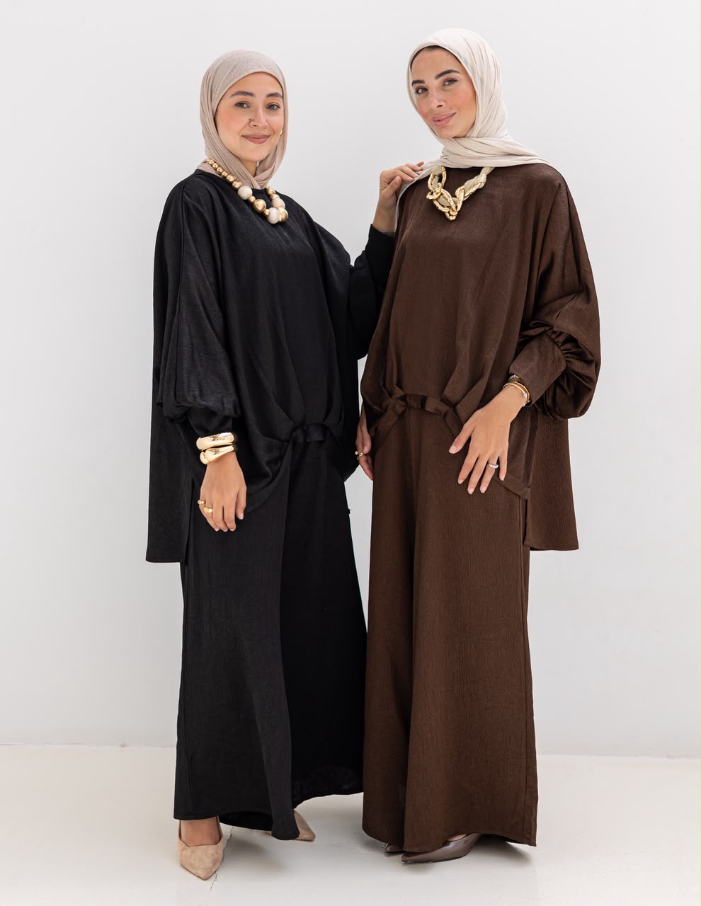 Evening soire elegant silk set in Black
