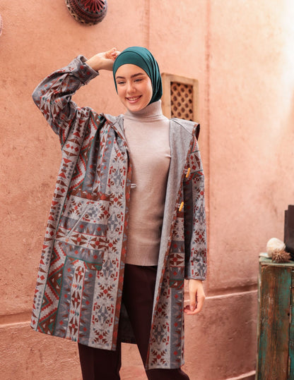 Woolen Mexican jacket in Red