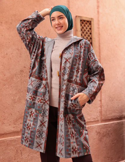 Woolen Mexican jacket in Red