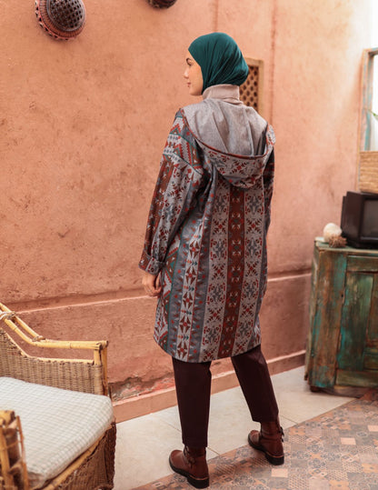 Woolen Mexican jacket in Red