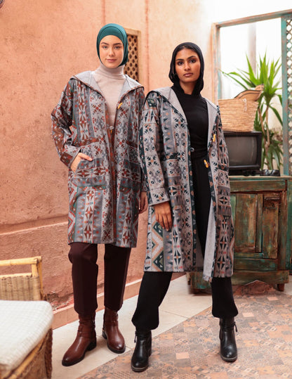 Woolen Mexican jacket in Green