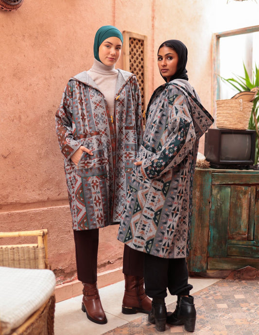 Woolen Mexican jacket in Green